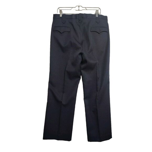 Vintage Circle S Navy Blue Polyester Pants Mens Size 35 - Picture 1 of 8